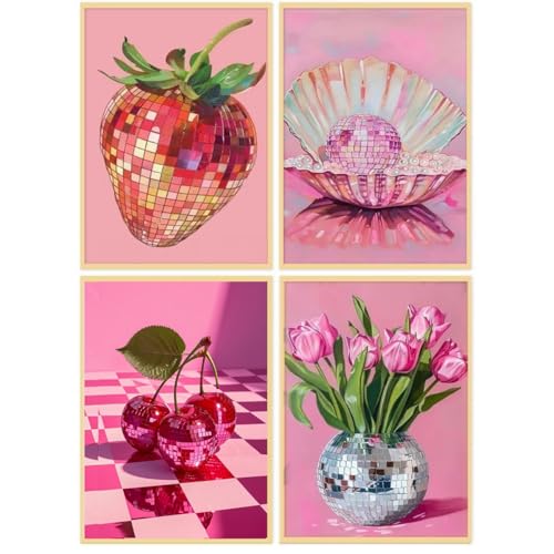4-Pack Disco Ball Diamond Art Kits for Adults Diamond Painting 12x16 Inch - color: DD016