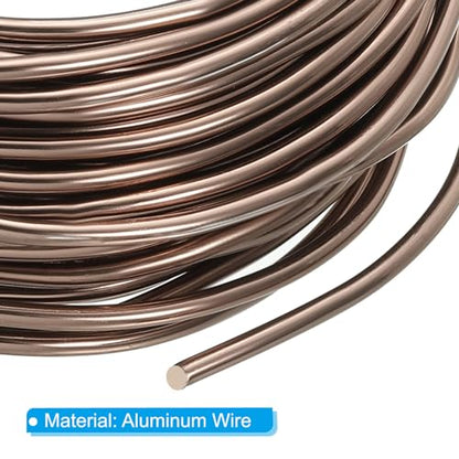 PATIKIL Bonsai Training Wire 3mm x 41ft Anodized Aluminum Brown - color: Brown, size: 3 mm x 12.5 m