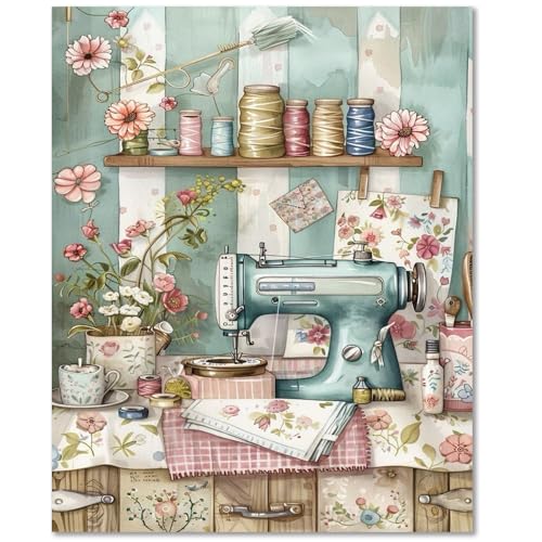 Sewing Paint by Numbers Kit for Adults, Adult Paint by Number Kits 16x20 in - color: Sewing (16x20 in)