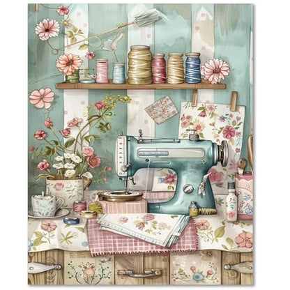 Sewing Paint by Numbers Kit for Adults, Adult Paint by Number Kits 16x20 in - color: Sewing (16x20 in)
