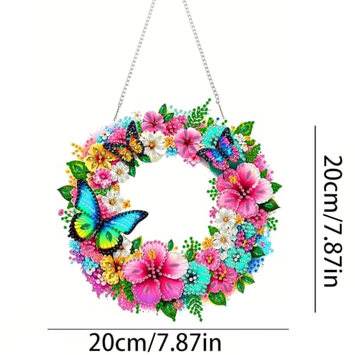RYMILIE Hanging Diamond Art Kits for Adults Floral Butterfly - color: DP04807