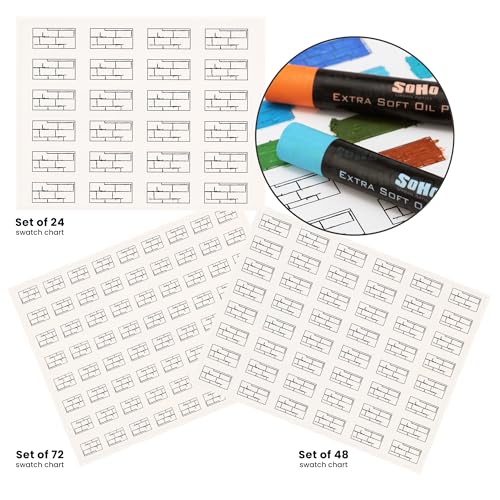 Soho Urban Artist Oil Pastels Set of 72 - Extra Soft, Blendable, Highly Pigmented and Vibrant, Ideal for Artists & Professionals - Suitable for Drawing, Sketching, Layering, and Scraping - size: 72 Count (Pack of 1)