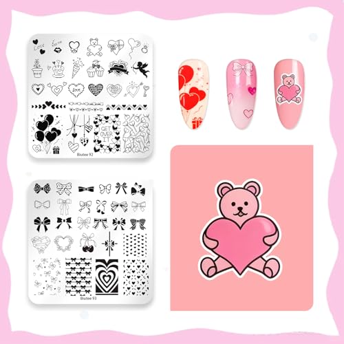 Biutee Nail Stamp Plates 16PCS Nail Stamping Kit 8 Nail Stamping Gel Polish | 1 Nail Art Stamper Scraper & Storage Bag, Nail Stamp Kit Flower Butterfly Animal Design for Beginners & Nail Lovers - color: 27pcs set
