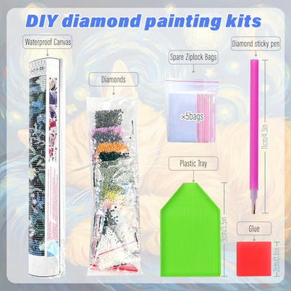 HighlandCow Square Diamond Art Kits for Adults,Healing Diamond Painting | Diamond Art Kit for Beginners, 5D DIY Full Drill Diamond Painting Gem Art, Home Wall Art Gifts(14x14inch) - color: DP03650
