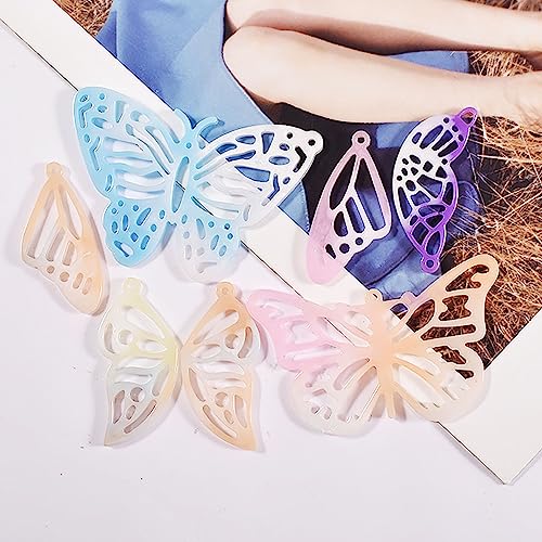 Attuslla Earring Resin Molds Silicone Butterfly Jewelry Making Earring Molds Pendant Casting Resin Epoxy Molds with Jump Rings for DIY Jewelry Making, Pendant, Earrings - color: Style 7