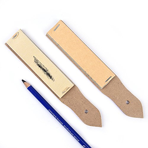 Sandpaper Sharpener - 2 Pieces Sketch Sandpaper Pencil Sharpener Lead Pointer Art Drawing Tool for Adults, Teens, Artists