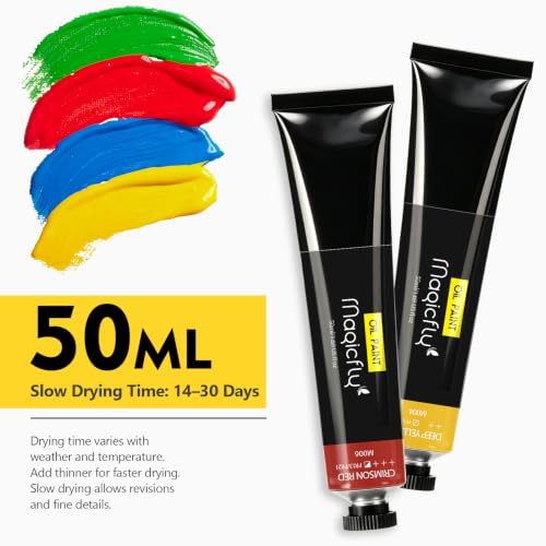 Magicfly Oil Paint, 20 Colors (50ml) Large Tubes Oil Paint Set, Oil Paints - size: 20 Colors x 50ml(1.69oz)