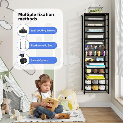 Simple Trending 14 Tier Rolling File Cart, Desk File Organizer, Paper Letter Storage Rolling Clutter Cart for Office, Home, School, Black - style: 14 Tier
