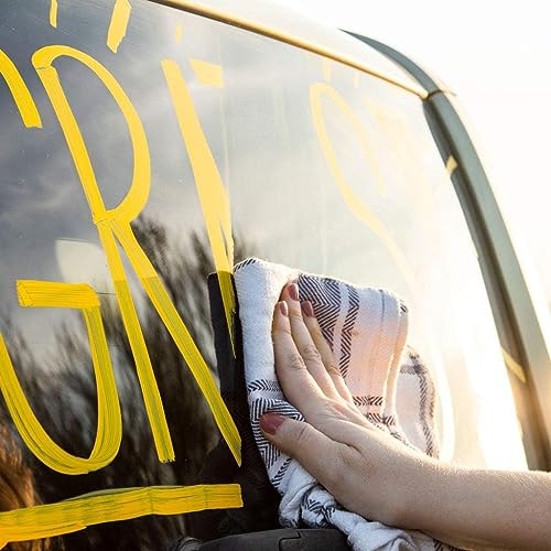 Glass Pen Window Marker: Liquid Chalk Pens for Glass (5 Pens - Fine Tip) | Graduation, Car Windows, Mirror Pen, Storefront, Wedding, Parade, Party & Holiday - Whiteboard Markers with Washable Paint - style: Fine Tip