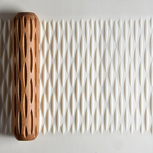 MKM Pottery Tools Wood Big Hand Rollers for Clay (BHR-132 Mod Drops) - color: BHR-132 Mod Drops