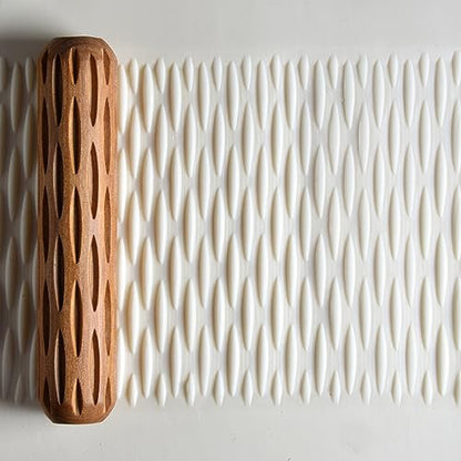 MKM Pottery Tools Wood Big Hand Rollers for Clay (BHR-132 Mod Drops) - color: BHR-132 Mod Drops