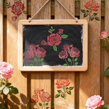12 Pcs Large Flower Stencils for Painting, 5.12 X 5.12 Inch Flower Stencils for Crafts Reusable, Wood and Wall Stencils for Painting Large Pattern, DIY Templates Holiday Wall Paper (H) - style: H