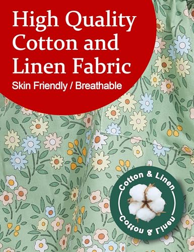Cozy Adjustable Cross Back Aprons for Women with Pockets Cotton Linen Cooking Kitchen Baking - color: Green Sunflower