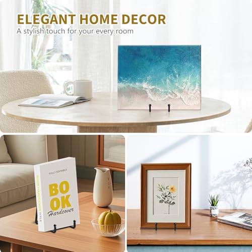 Plate Holder Easel Display Stand - 6 inch Metal Plate Stands for Display - Tabletop Picture Stand - Black Iron Easels for Display Pictures | Photo Frames | Book | Decorative Plates | Plaque - 2 Pack - size: 6 inch (2 pack)