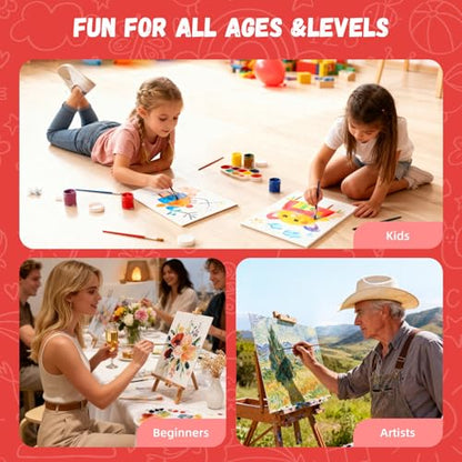 30 Pack 8x10 Inch Painting Canvas, Blank Cotton Canvas Panels | Bulk Value Pack for Party, Acrylics Oil Watercolor Tempera Paints - size: 8"x10"