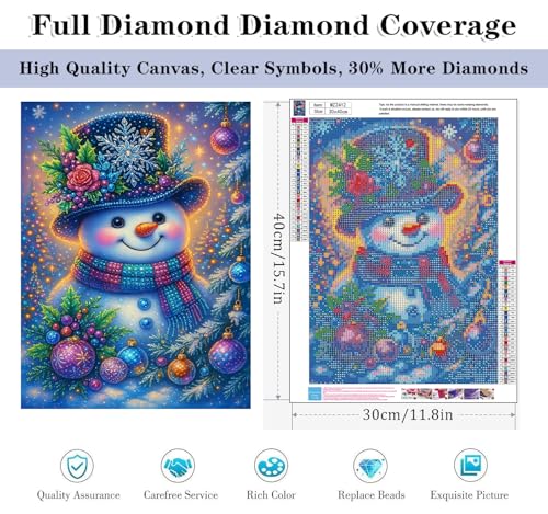 HHMATITS Christmas Diamond Art Kits for Adults 12x16inch - color: Christmas-2