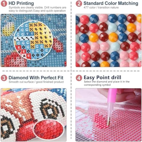 3-Pack Halloween Diamond Art Kits for Adults, Diamond Painting 12x16 Inch - color: DD018