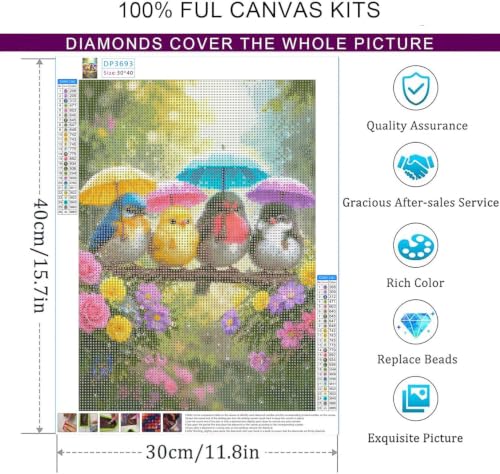 Dorwendis Birds Diamond Art Kits for Adults,5D DIY Diamond Painting Kits - color: DOW-DP-052