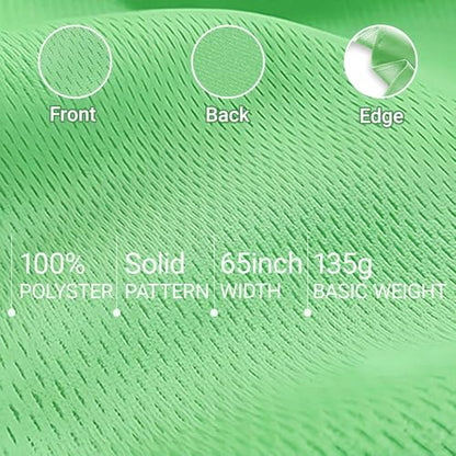 Bird Eye Mesh Jersey Fabric 3 Yards 65 Inch Wide Mint Green - color: Mint Green, size: 65'' x3 yard