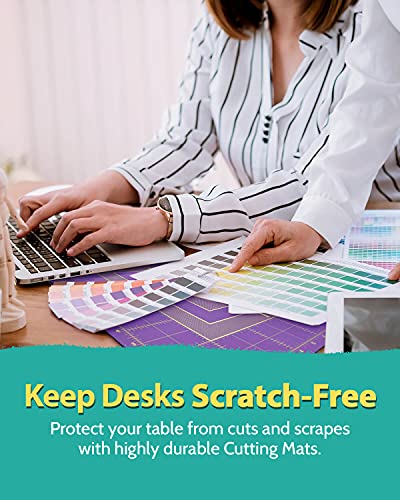 G+ Self-Healing Cutting Mat, True A3 12 x 18" (13 x 19"Full) Purple/Black Eco-Friendly Double-Sided 3-Ply Craft Cutting Board for Sewing Fabric Crafts Hobby Scrapbooking and All Arts Projects - size: 19"L x 13"W