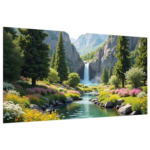 ATDMS Large Diamond Art Kits for Adults, Landscape Diamond Painting Kits | DIY 5D Mountain Waterfall Diamond Art Painting, Full Drill Forest Gem Art Kits for Home Wall Decor, 27.5x15.7 Inch - color: Landscape 033