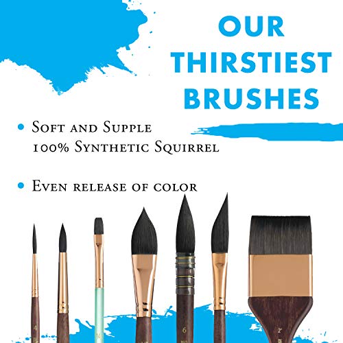 Princeton Artist Brush, Neptune Series 4750, Synthetic Squirrel Watercolor Paint Brush, Round, Size 10 - size: Size 10