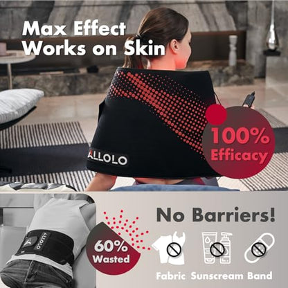 ALLOLO Red Light Therapy for Body, 3 in 1 LEDs Red Light Therapy Belt with Timer Remote Control, 660nm 850nm Infrared Light Therapy Pad for Body Waist Shoulder Knee, 32.7" x 15.7" Large Area - size: 32.7"*15.7"