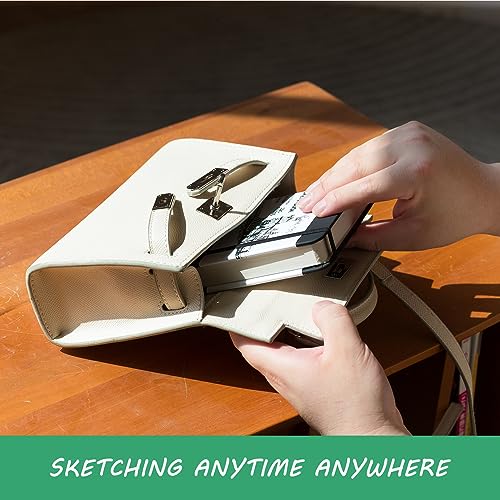 Vanrtto Sketch Book, Square Mixed Media Sketchbook 4.5x4.5 in 2 Pack | Hardcover Square Sketch Book 120LB/200GSM Drawing Paper, 240 Pages/120 Sheets Sketch Pad for Adults, Mixed Media Sketchbook - size: 4.5x4.5 INCH 2 PACK