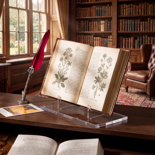 Jetec Acrylic Book Stand Clear Easel Stand for Display, 13 x 7 x 14 Inch - size: 13 x 7 x 14 Inch