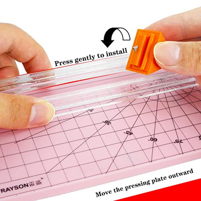 Rayson Paper Cutter Trimmer, A4 Size, 12" Craft Cutter, Light Pink - color: Pink
