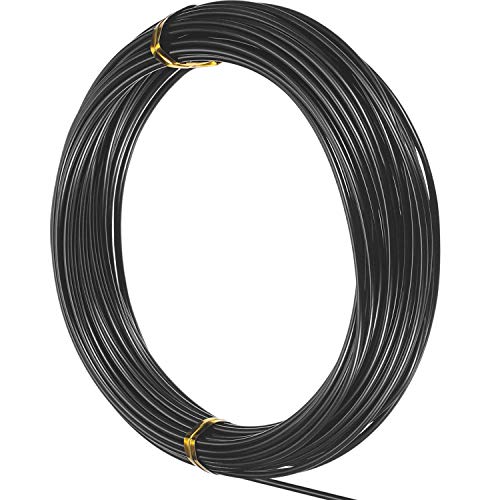 1 Roll Tecunite Aluminum Wire Craft Wire, 10 M X 2 mm, Black | TecUnite Aluminum Craft Wire for Sculpting,10 M X 2 Mm,Black,1 Roll - color: Black, size: 10000 mm x 2 mm