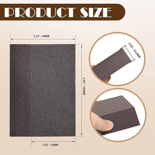240 Grit Angled Sanding Blocks, Jamiikury Fine Sponge Sand Block Washable and Reusable, Wet & Dry Sandpaper Block for Wood Metal Drywall and Furniture Paint - Pack of 8 - size: 240 Grits