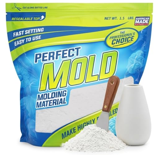 Perfect Mold Alginate Molding Material, Non-Toxic Mold Making Powder for Life Casting, Hand Casting, Baby Footprints, Face & Body Molds, USA Made, 1.5 lb Bag - size: 1.5Lb