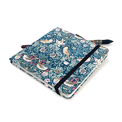5x5" Watercolor Sketchbook,Mixed Media Pad,Travel Portable Drawing Journal | 140LB/300gsm 20Sheets/40Pages Watercolor Paper,Cold Press,Cloth Fabric Hardcover,Sewing Binding,Lay-Flat.Bird - color: 300gsm-Bird