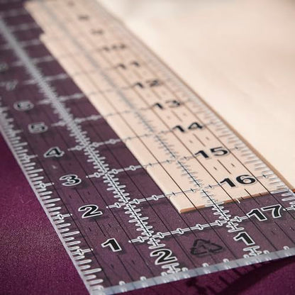 Fiskars 3" x 18" Acrylic Sewing & Quilting Ruler with Gridlines, Clear | Easy to Read Measurements Make Cutting Accurate Strips Simple, Quilting & Sewing Supplies for Arts and Crafts - size: 3" x 18"
