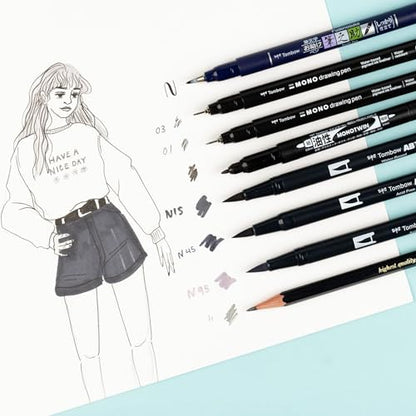 Tombow 56302 Illustration Set. Tools for Drawing and Illustrating