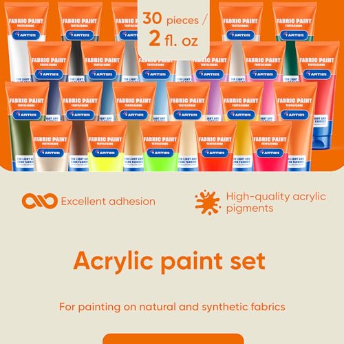 Brown Fabric Paint 2 fl. oz Tube – Permanent Fabric Paint Brown for Clothes | Textile Clothing Paints for Cotton and Synthethic Fabrics, Furniture Upholstery, Shoes, Sneakers, T-Shirt, Tote Bags - color: Brown 2 fl. oz