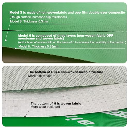 Carpet Floor Protection Film Heavy-Duty Temporary Painter Plastic Drop Cloth Painting Protector Roll No Cotton Construction Covering Waterproof 39" x 100' - size: S-001