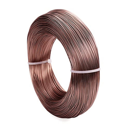 Pandahall 984 FT Brown Aluminum Wire 20 Gauge Flexible Metal Craft Wires Armature Bendable Wire for Jewelry Making, Bonsai Trees, Sculpting, DIY Crafts Beading Floral