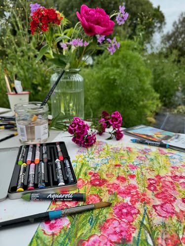 Lyra Aquacolor Water-Soluble Wax Crayons, Set of 24 Crayons, Assorted Colors (5611240) - size: 24 Count (Pack of 1)
