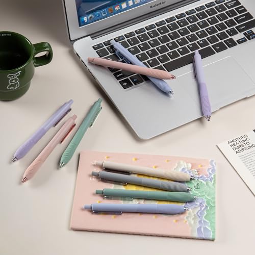 Linbsunne Gel Pens, 0.5mm Black Ink Pens Quick Dry, 12-count | Fine Point Smooth Writing Pens with Comfort Grip Retractable Pen for Nurses Teacher, Journaling, Office School Supplies - color: 12-count