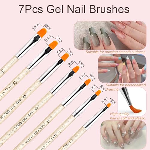MYR 34Pcs Nail Art Brushes Set includes a Complete Set of Nail Art Tools | Nail Design Brushes, Nail Dotting Tool, Nail Drawing Pens, Nail Brush Brackets, Nail Nano Polishing Rubs, etc