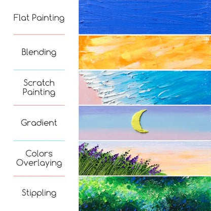 MEEDEN 72 Vibrant Colors Soft Oil Pastels Set and 6Pcs White Oil Pastels