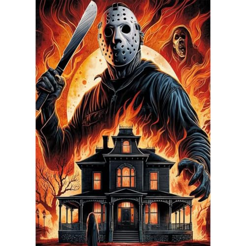 VeGuude Halloween Diamond Art Kits for Adults Home Wall Decor Gift 12x16 in - color: DP04291
