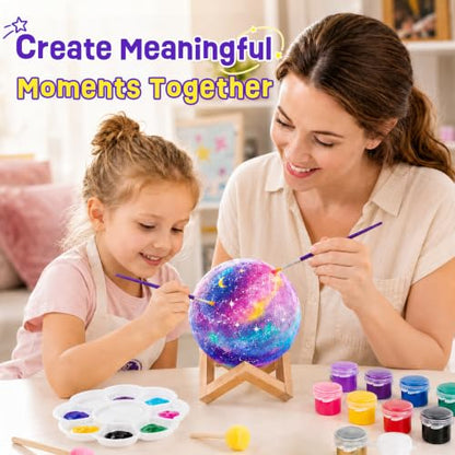 Paint Your Own Moon Lamp Kit, 3D Moon Night Light, Crafts for Kids Age 4-12 - style: Moon