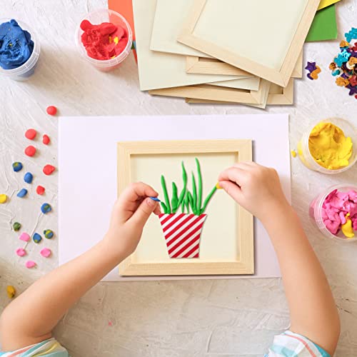 Kathfly 48 Pcs 6 x 6" Wood Panel Boards, Unfinished Wood Canvas Panels for Painting Crafts DIY Drawing Pouring Art Projects - size: 6 x 6 inch