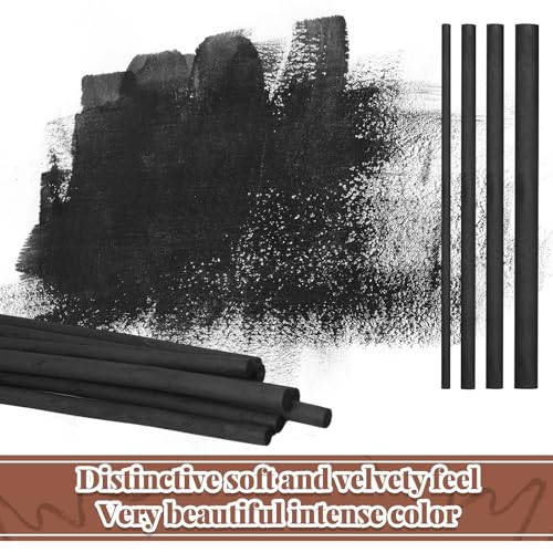 Gueevin 24 Pcs Soft Willow Charcoal Sticks Drawing,2-4mm，4-5mm，5-7mm，7-9mm | For Artists Beginners Students, Vine Charcoal Bulk for Sketching Shading Fine Art, Assorted Sizes, Back to School Gifts - size: 2-4mm，4-5mm，5-7mm，7-9mm