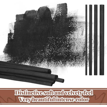 Gueevin 24 Pcs Soft Willow Charcoal Sticks Drawing,2-4mm，4-5mm，5-7mm，7-9mm | For Artists Beginners Students, Vine Charcoal Bulk for Sketching Shading Fine Art, Assorted Sizes, Back to School Gifts - size: 2-4mm，4-5mm，5-7mm，7-9mm