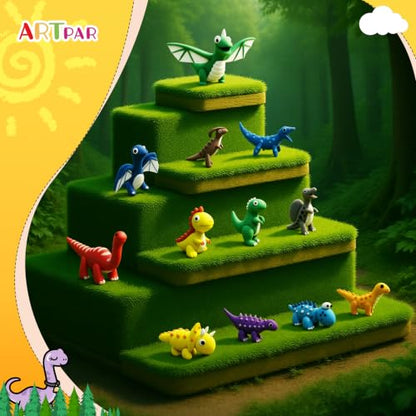 ARTPAR Air Dry Clay Kit,Dinosaur Modeling Magic Clay,Kids DIY Crafts Gifts - color: Clay Dinosaur Kit