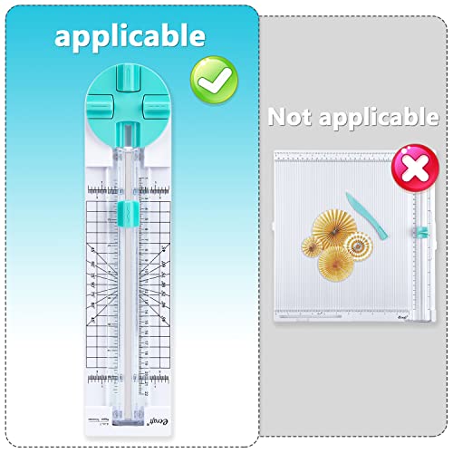 Paper Trimmer Replacement Blades Use for 4 Style Multi-Function Scrapbooking Tool with Dial Blades of Wave Paper Cutter Blade Refills Mint Green (4 Pack） - style: Wave Paper Cutter Blade